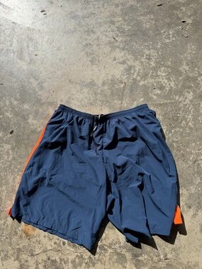 Nike Navy Dri-FIT Athletic Shorts with White Logo